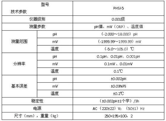 上海雷磁PHSJ-5型实验室pH计