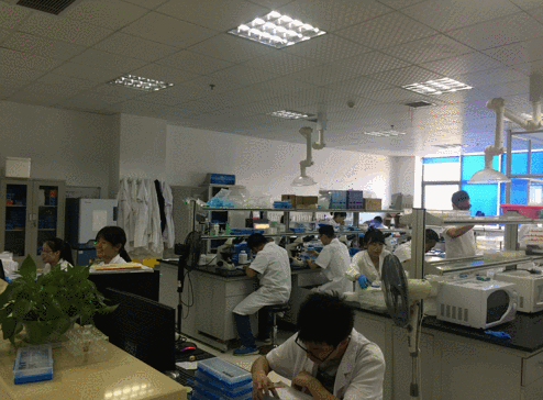 图中赛维尔员工使用的实验室耗材多数为集思仪器提供