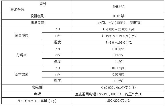 上海雷磁PHSJ-4A型实验室pH计