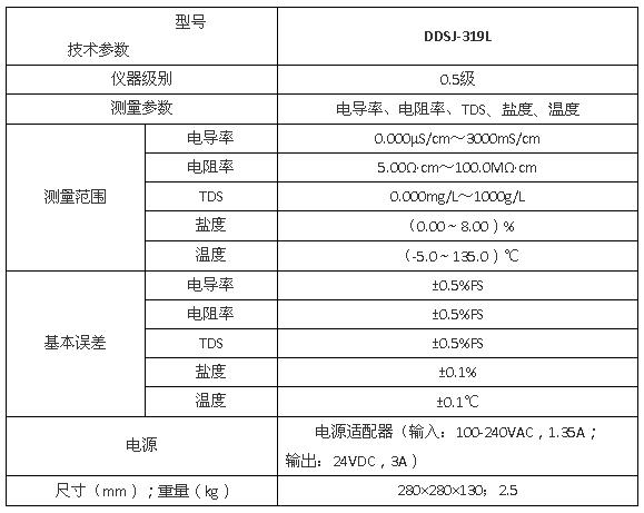 上海雷磁DDSJ-319L型电导率仪