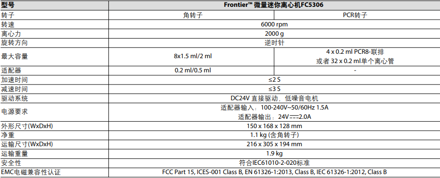 FC5306微量迷你离心机